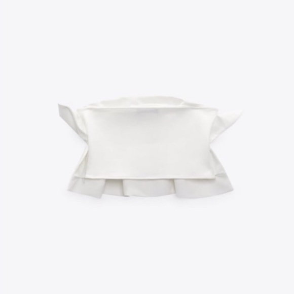 Zara Poplin Strapless Ruffled Top - Picture 15 of 15